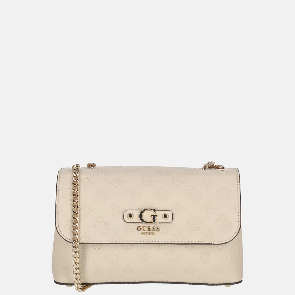 Guess Dita crossbody tas light taupe logo